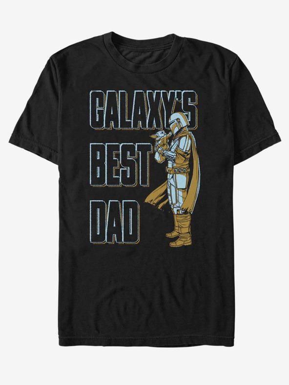 ZOOT.Fan Černé unisex tričko ZOOT.Fan Star Wars Daddy MandoO