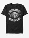 ZOOT.Fan Černé unisex tričko ZOOT.Fan Star Wars Yoda Best Dad