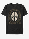 ZOOT.Fan Černé unisex tričko ZOOT.Fan Star Wars Mando Dad Helmet