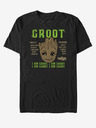 ZOOT.Fan Černé unisex tričko I Am Groot Strážci Galaxie vol. 2 Marvel