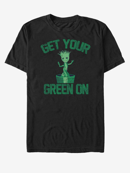 ZOOT.Fan Černé unisex tričko Get Your Green On Groot Strážci Galaxie ZOOT.FAN Marvel
