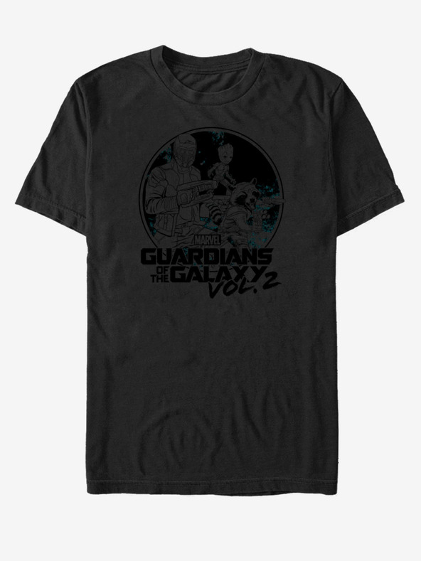 ZOOT.Fan Černé unisex tričko Star-Lord Strážci Galaxie vol.2 ZOOT.FAN Marvel