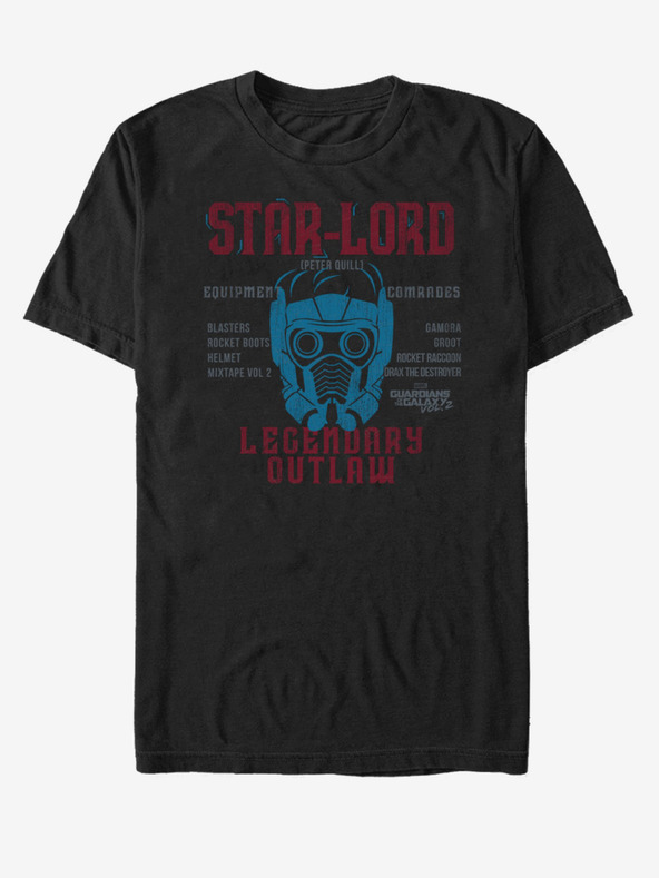 ZOOT.Fan Černé unisex tričko Star-Lord Strážci Galaxie ZOOT.FAN Marvel