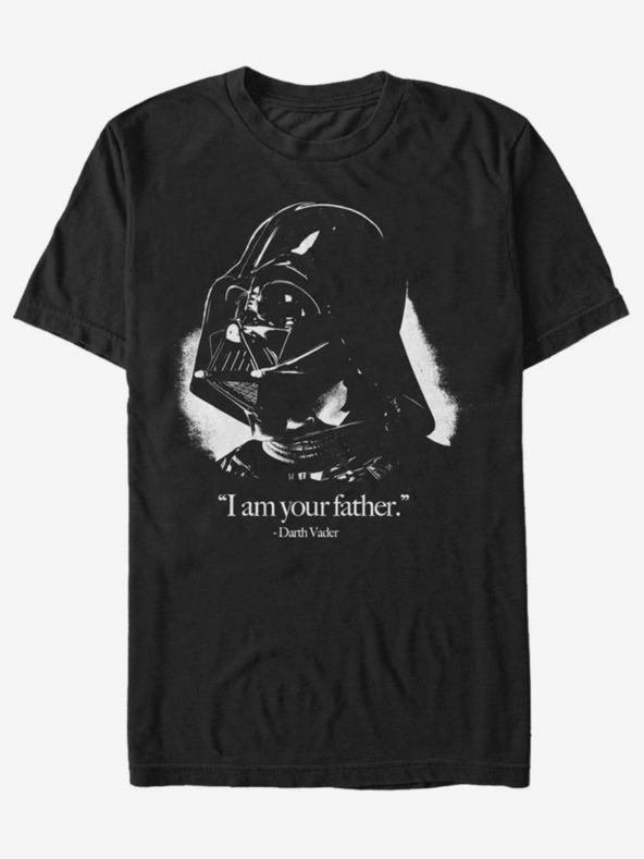 ZOOT.Fan Černé unisex tričko ZOOT.Fan Star Wars Vader is the Father