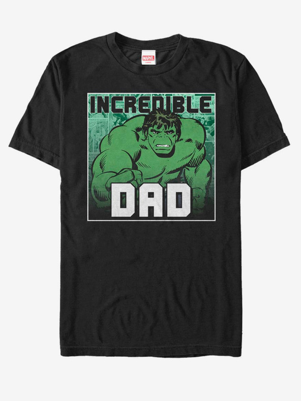 ZOOT.Fan Černé unisex tričko ZOOT.Fan Marvel Incredible Dad