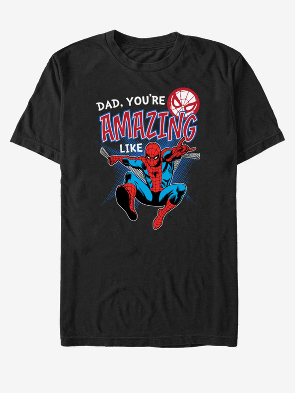 ZOOT.Fan Černé unisex tričko ZOOT.Fan Marvel Amazing Like Dad
