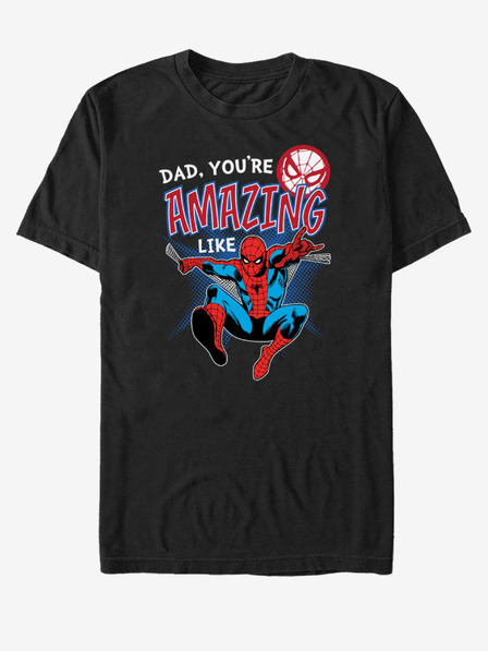 ZOOT.Fan Černé unisex tričko ZOOT.Fan Marvel Amazing Like Dad