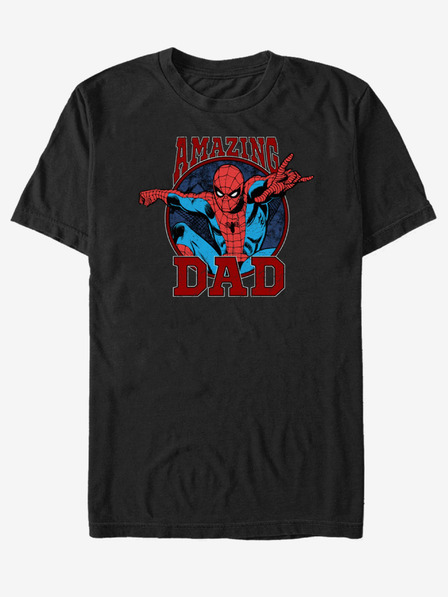 ZOOT.Fan Černé unisex tričko ZOOT.Fan Marvel Amazing Dad