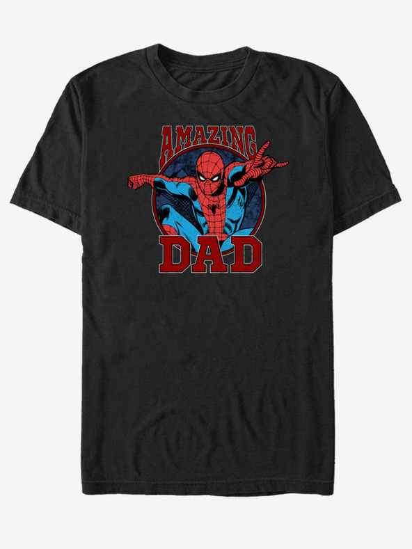 ZOOT.Fan Černé unisex tričko ZOOT.Fan Marvel Amazing Dad