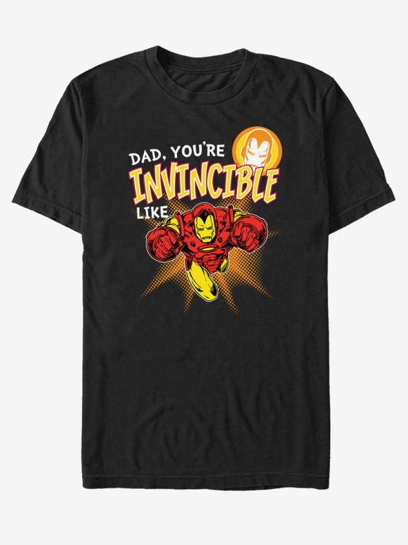 ZOOT.Fan Černé unisex tričko ZOOT.Fan Marvel Invincible like Dad