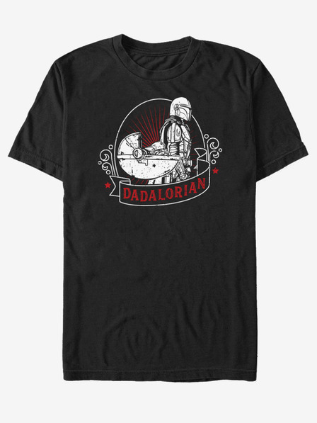 ZOOT.Fan Černé unisex tričko ZOOT.Fan Star Wars Mando Badge