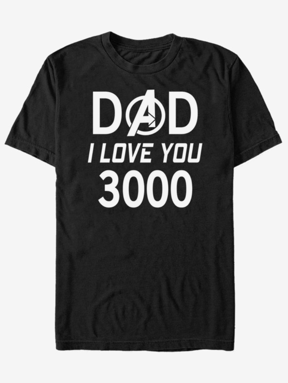 ZOOT.Fan Černé unisex tričko ZOOT.Fan Marvel Dad 3000