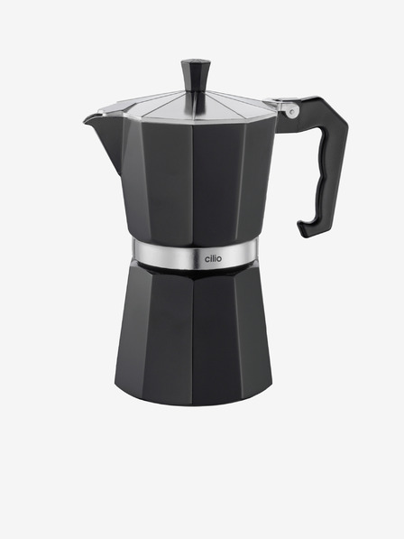 Cilio Černý moka kávovar/espressovač Classico na 6 šálků Cilio