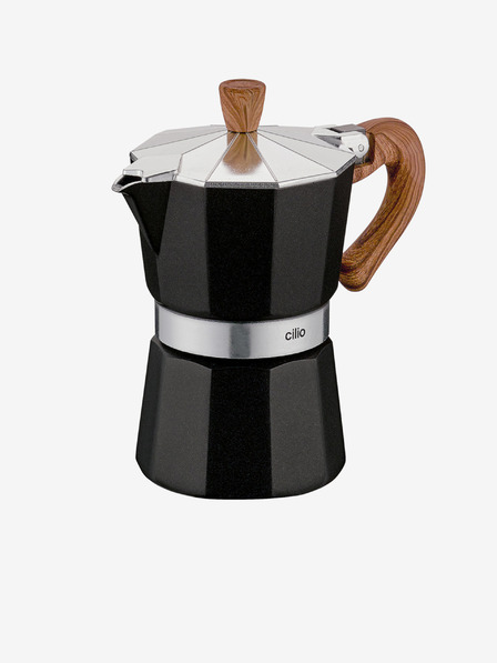 Cilio Černý moka kávovar/espressovač Classico Natura na 3 šálky Cilio
