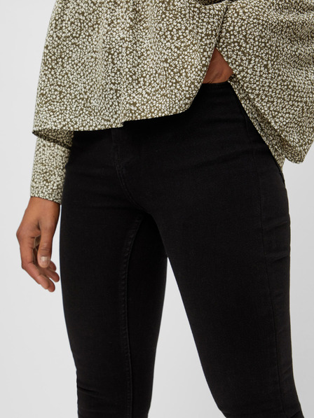 Pieces Černé skinny fit džíny Pieces