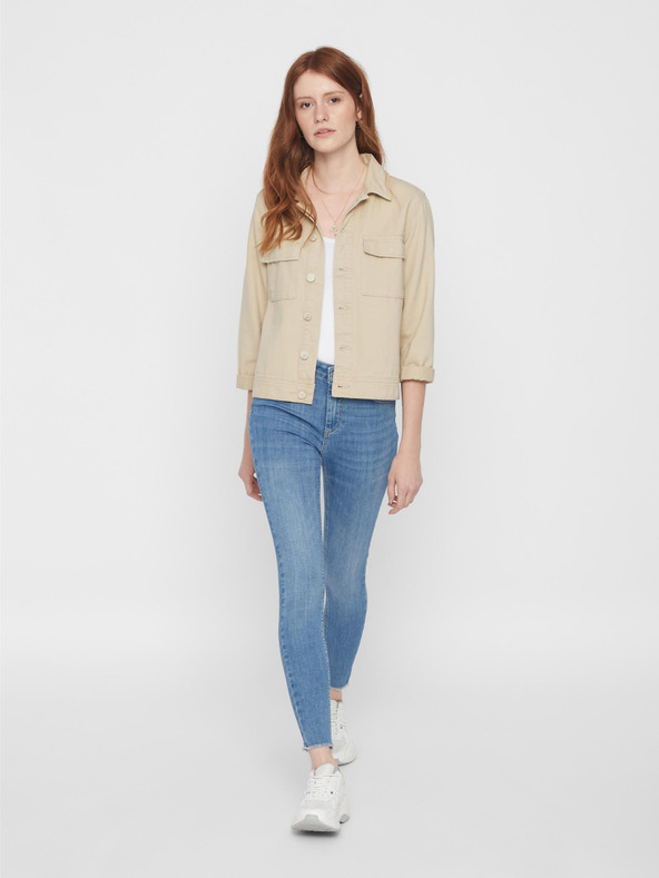 Pieces Bílé dámské basic tílko Pieces Plain