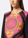 Versace Jeans Couture Černo-růžové dámské vzorované šaty Versace Jeans Couture