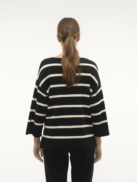 Vero Moda Černo-bílý dámský pruhovaný svetr Vero Moda Saba