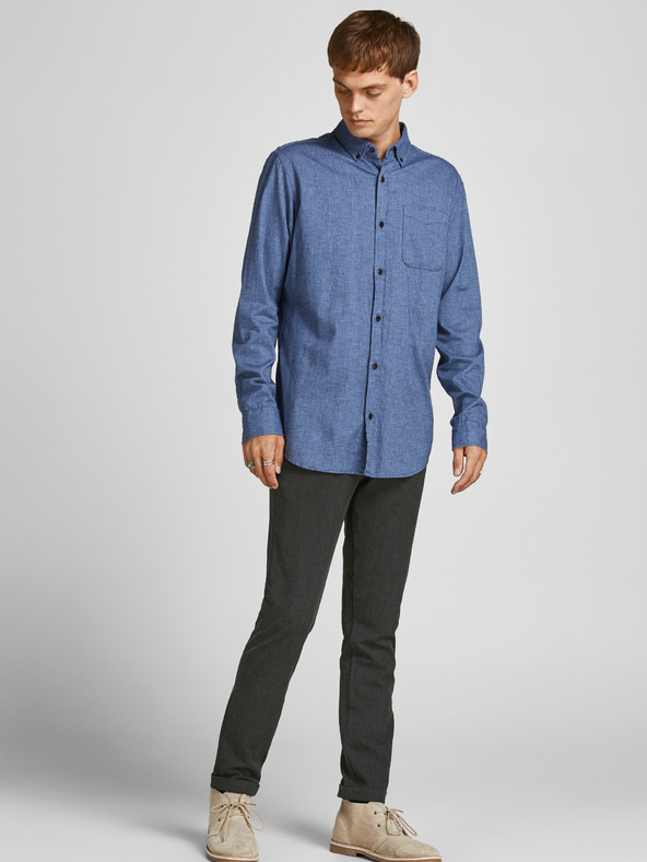 Jack & Jones Tmavě šedé kalhoty Jack & Jones Marco