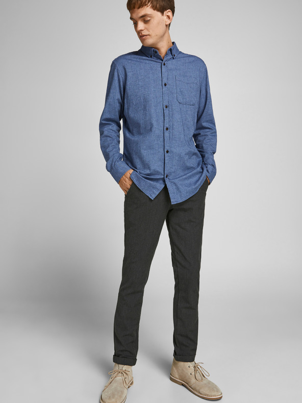 Jack & Jones Tmavě šedé kalhoty Jack & Jones Marco