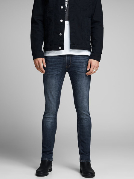 Jack & Jones Tmavě modré pánské skinny džíny Jack & Jones Liam