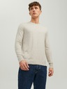 Jack & Jones Krémový basic svetr Jack & Jones Emil