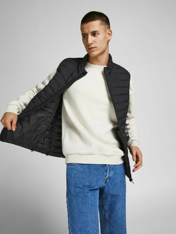 Jack & Jones Černá prošívaná vesta Jack & Jones