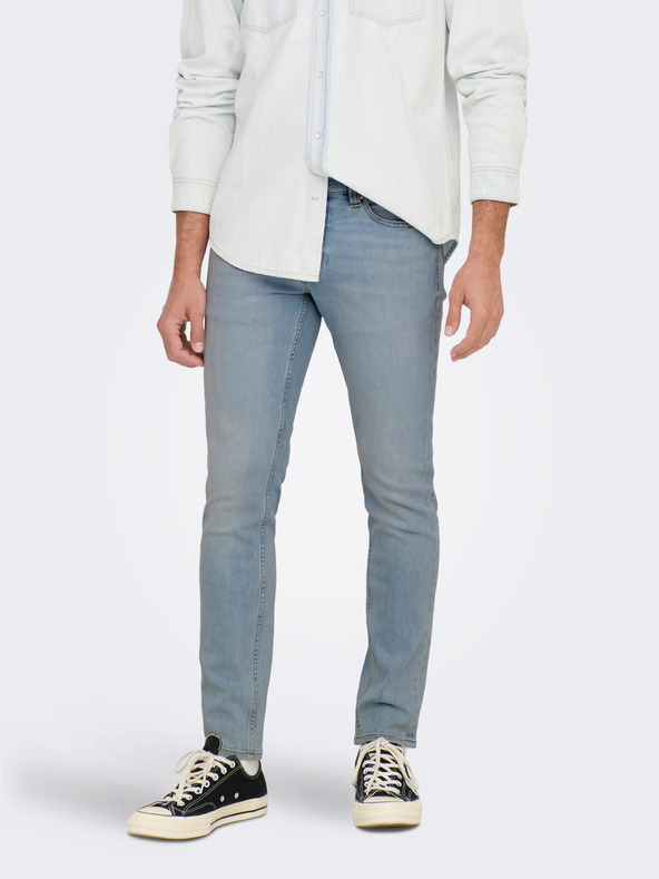 ONLY & SONS Světle modré pánské slim fit džíny ONLY & SONS Loom