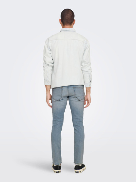 ONLY & SONS Světle modré pánské slim fit džíny ONLY & SONS Loom