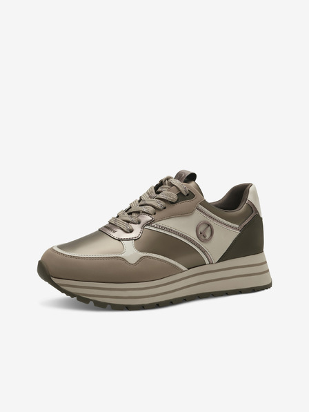 Tamaris Khaki dámské tenisky na platformě Tamaris