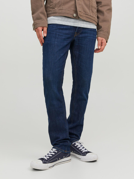 Jack & Jones Tmavě modré pánské slim fit džíny Jack & Jones Glenn