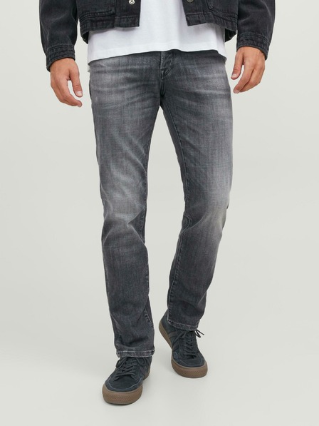 Jack & Jones Šedé pánské straight fit džíny Jack & Jones Tim