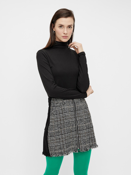 Pieces Černé dámské basic tričko s rolákem Pieces Sirene