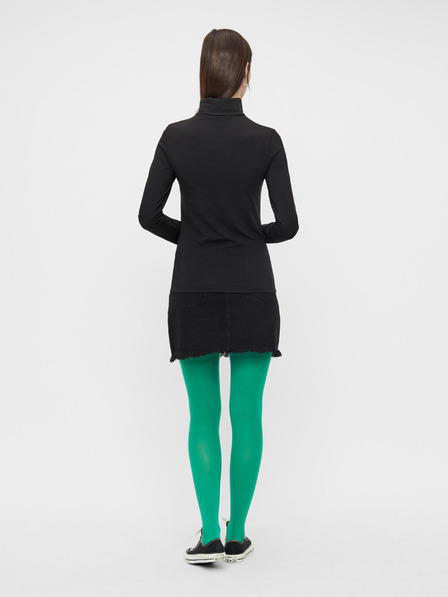 Pieces Černé dámské basic tričko s rolákem Pieces Sirene