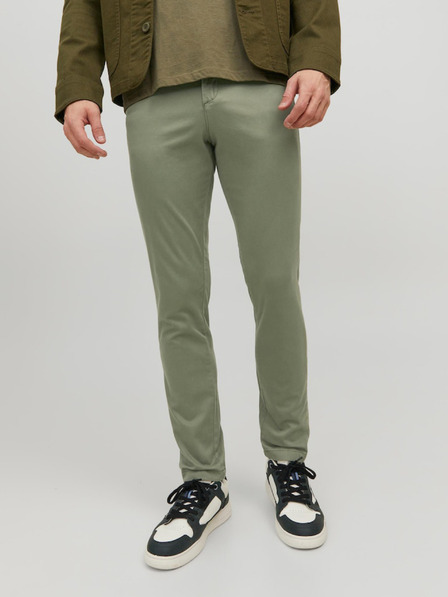 Jack & Jones Zelené pánské chino kalhoty Jack & Jones Marco