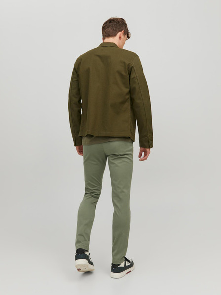 Jack & Jones Zelené pánské chino kalhoty Jack & Jones Marco