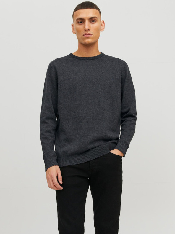 Jack & Jones Tmavě šedý pánský svetr Jack & Jones Basic