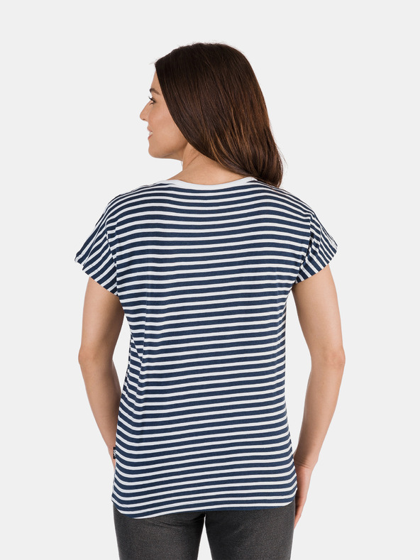 Sam 73 Tmavě modré dámské pruhované tričko SAM 73