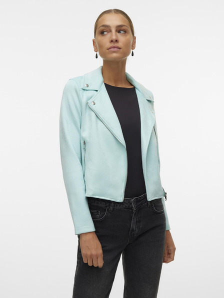 Vero Moda Světle modrá dámská bunda v semišové úpravě Vero Moda Jose
