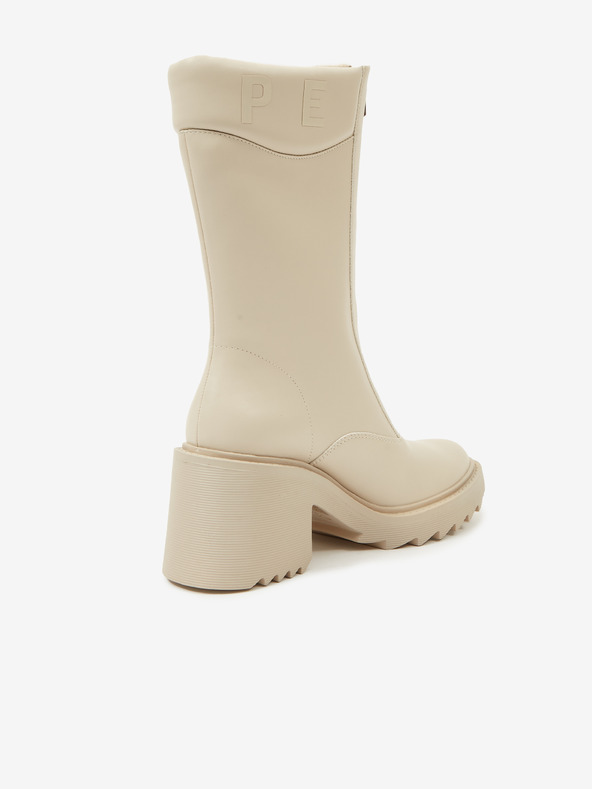 Pepe Jeans Krémové dámské kozačky Pepe Jeans Boss