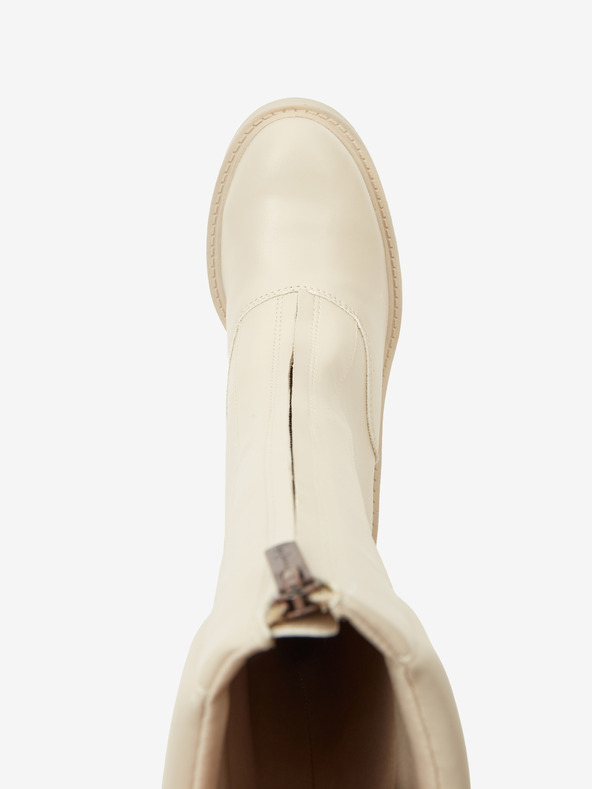 Pepe Jeans Krémové dámské kozačky Pepe Jeans Boss