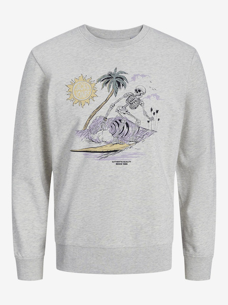 Jack & Jones Světle šedá pánská mikina Jack & Jones Zion