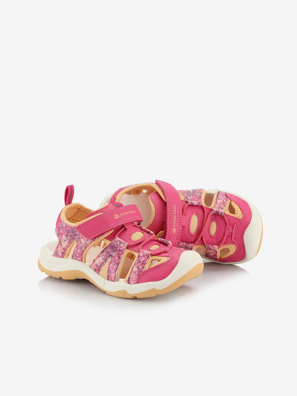 ALPINE PRO Růžové holčičí outdoorové sandály ALPINE PRO Grobo