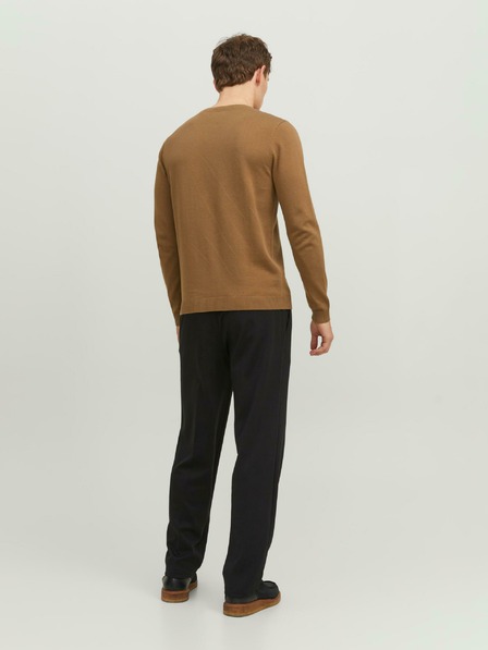 Jack & Jones Hnědý pánský basic svetr Jack & Jones Basic