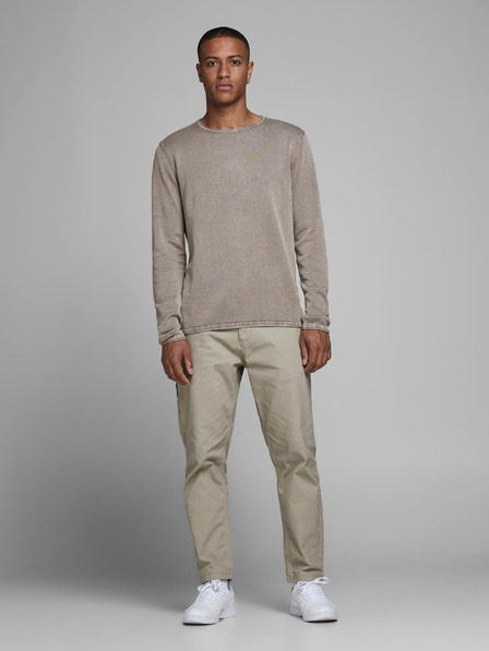Jack & Jones Světle hnědý pánský svetr Jack & Jones Leo