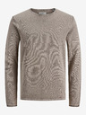 Jack & Jones Světle hnědý pánský svetr Jack & Jones Leo