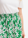Desigual Bílo-zelené dámské květované midišaty Desigual Marlon