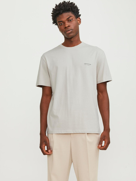 Jack & Jones Béžové pánské tričko Jack & Jones Vesterbro