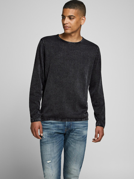 Jack & Jones Černý svetr Jack & Jones Leo
