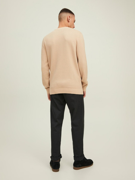 Jack & Jones Béžový pánský vzorovaný svetr Jack & Jones Atlas
